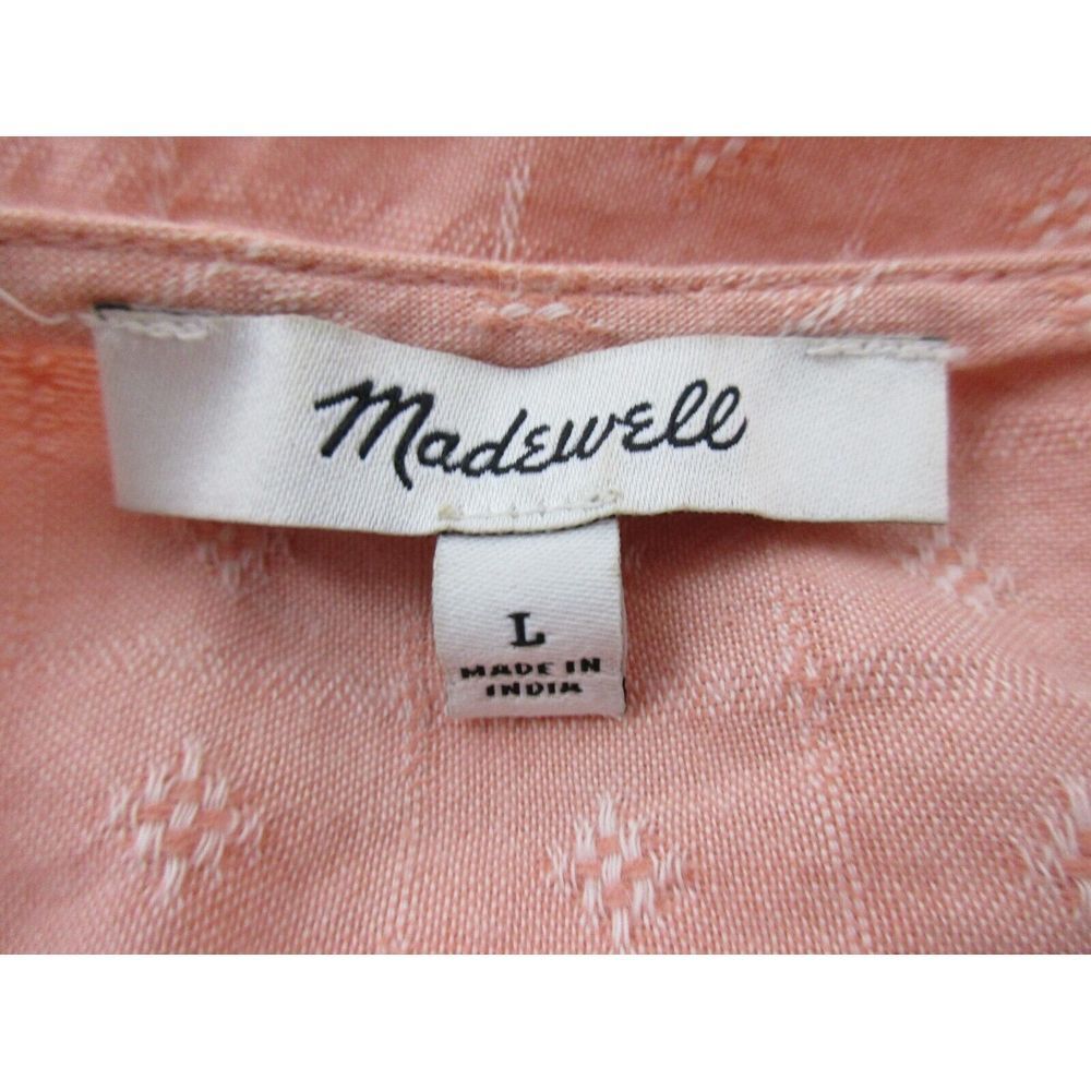 Madewell Peach Linen Peplum Blouse - Picture 6 of 9